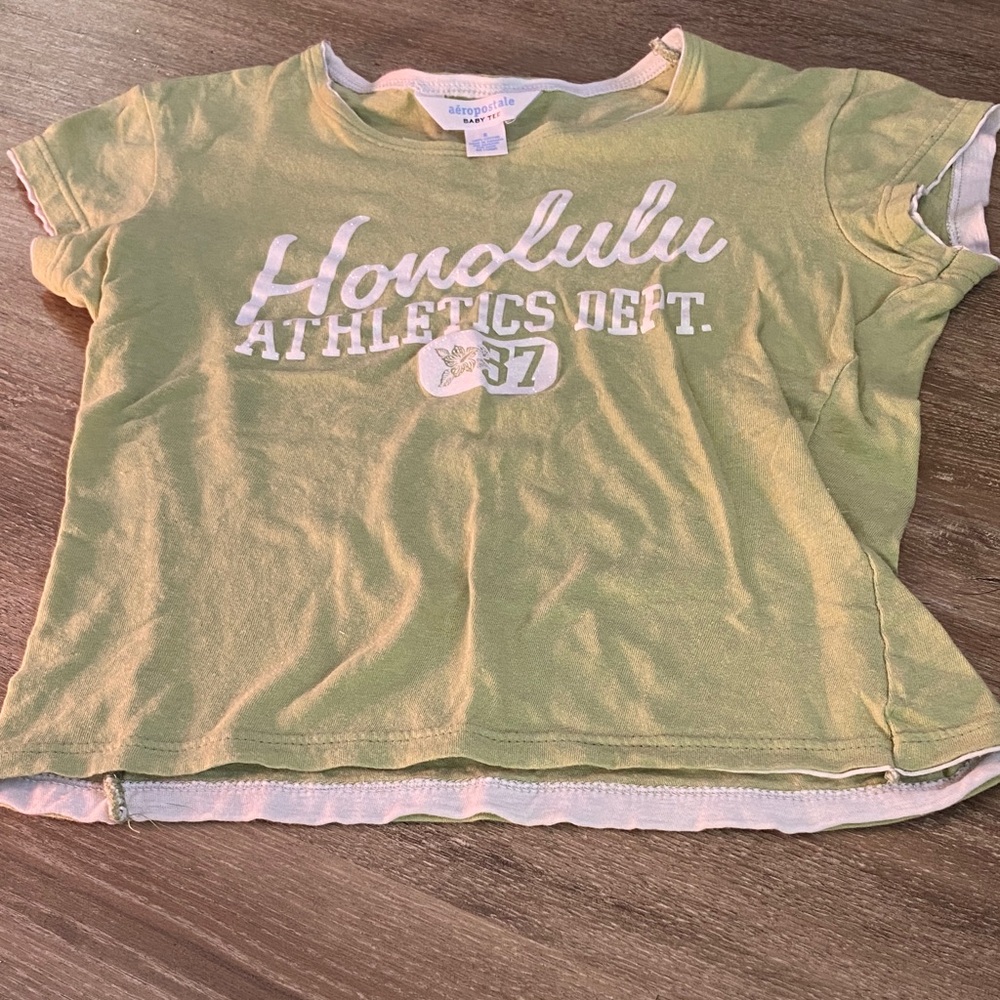 Y2K Aesthetic Aeropostale Green Crop Top